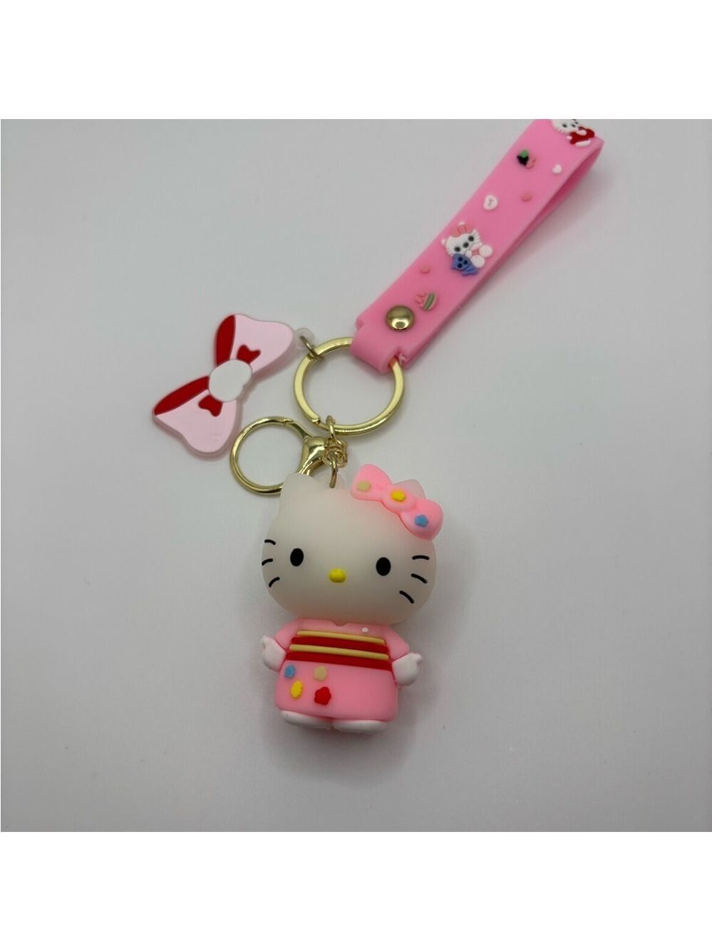 Hello Kitty Doll Keychain Pink Red